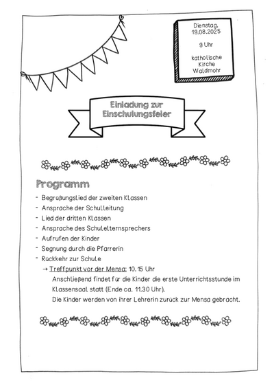 Einschulungsfeier 2025